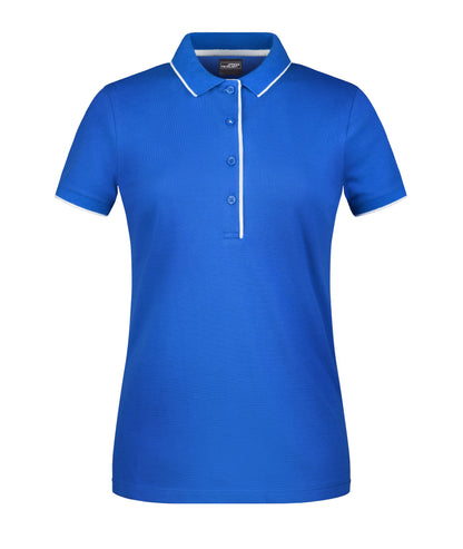 Ladies´ Polo Stribe - Royal/White