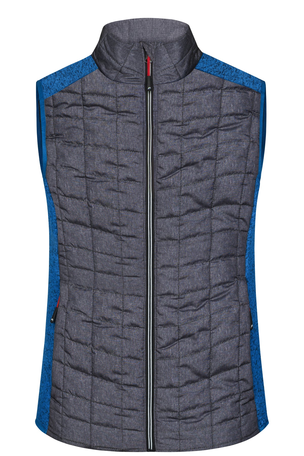 Ladies´ Knitted Hybrid Vest - Royal-melange/Anthracite-melan