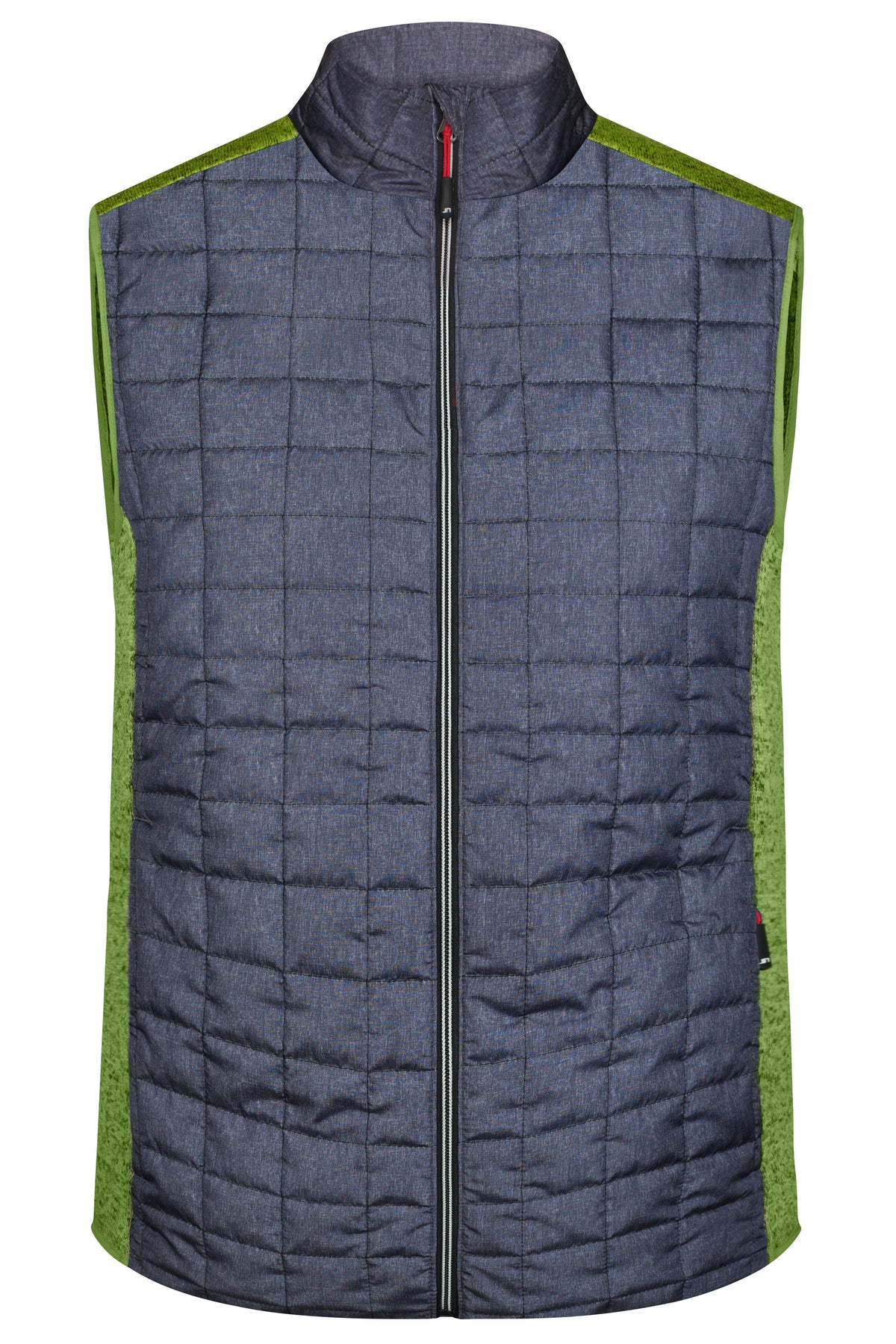 Men´s Knitted Hybrid Vest - Kiwi-melange/Anthracite-melang