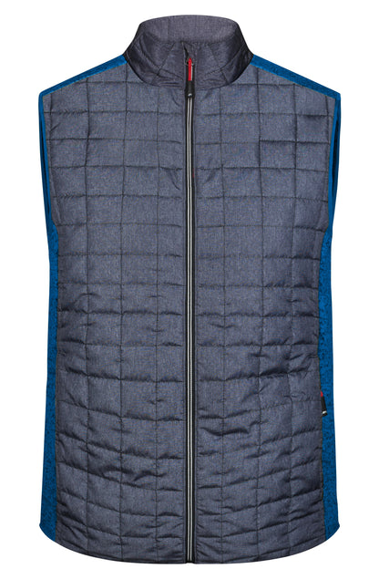 Men´s Knitted Hybrid Vest - Royal-melange/Anthracite-melan