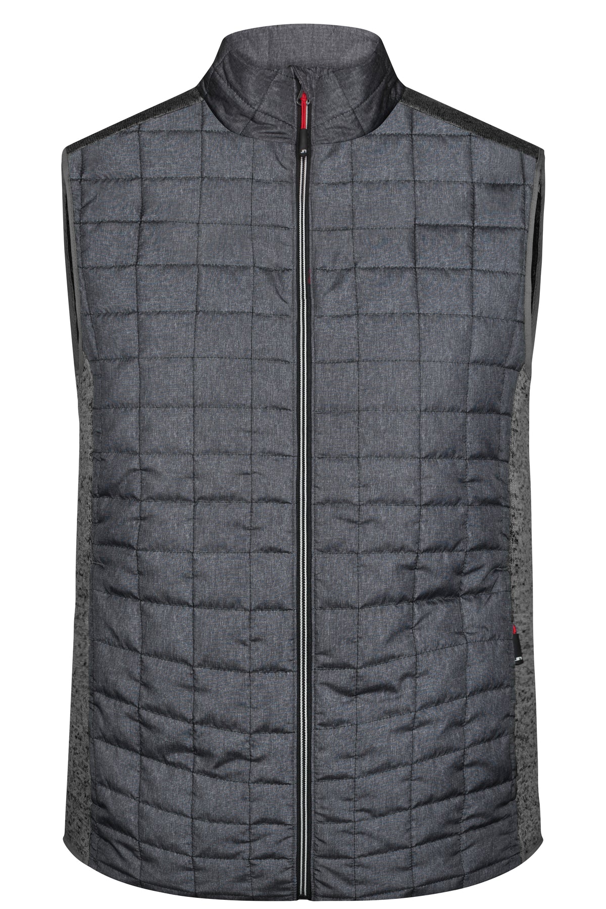 Men´s Knitted Hybrid Vest - Grey-melange/Anthracite-melang