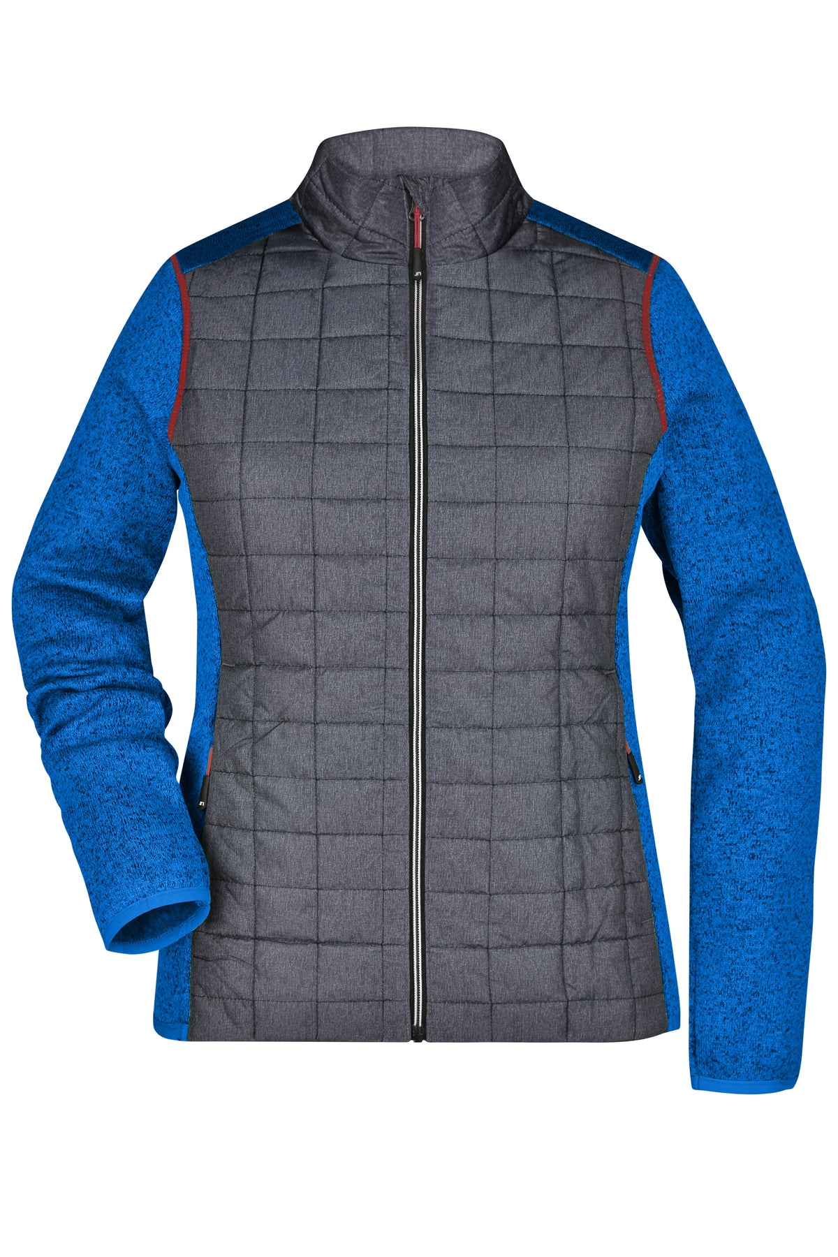Ladies´ Knitted Hybrid Jacket - Royal-melange/Anthracite-melan