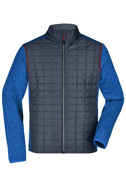 Men´s Knitted Hybrid Jacket - Royal-melange/Anthracite-melan