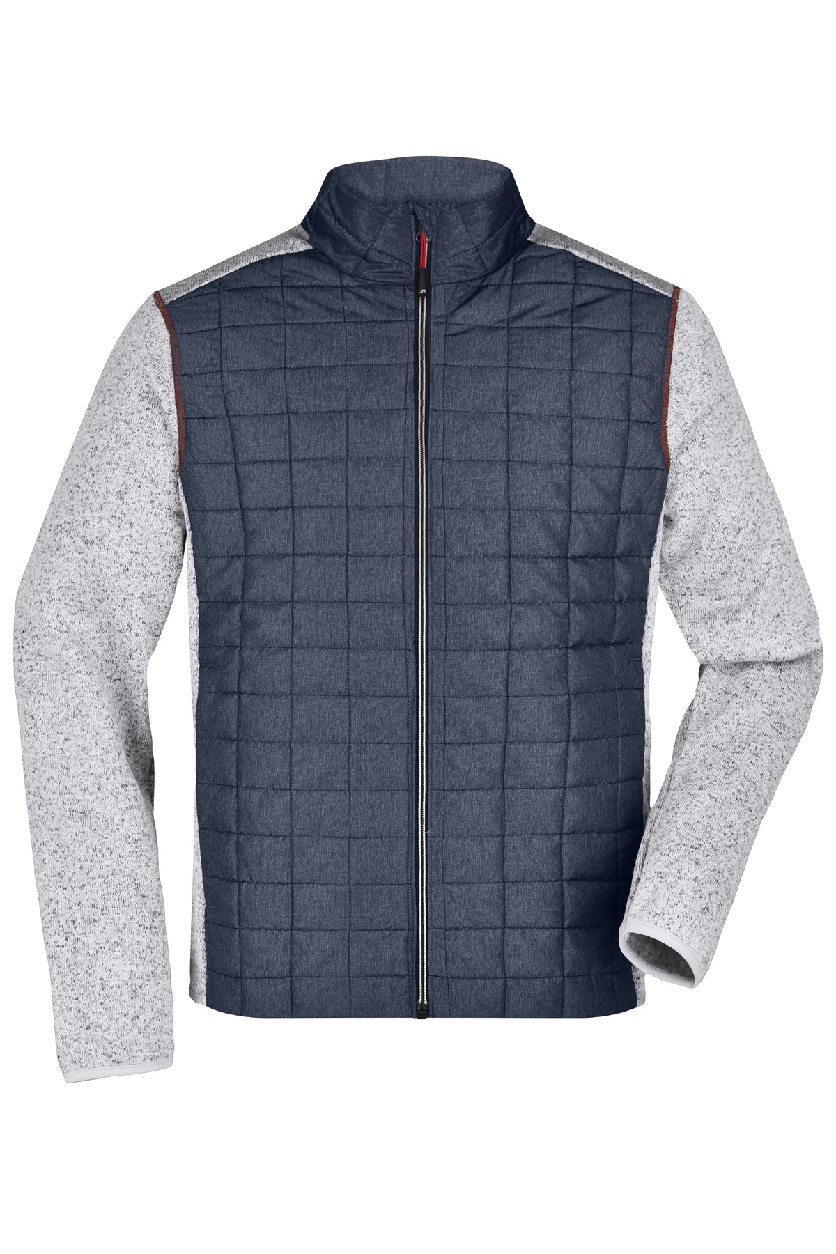 Men´s Knitted Hybrid Jacket - Light-melange/Anthracite-melan