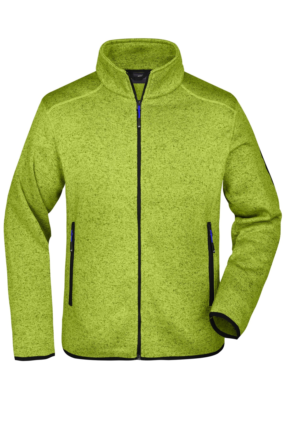 Men´s Knitted Fleece Jacket - Kiwi-melange/Royal
