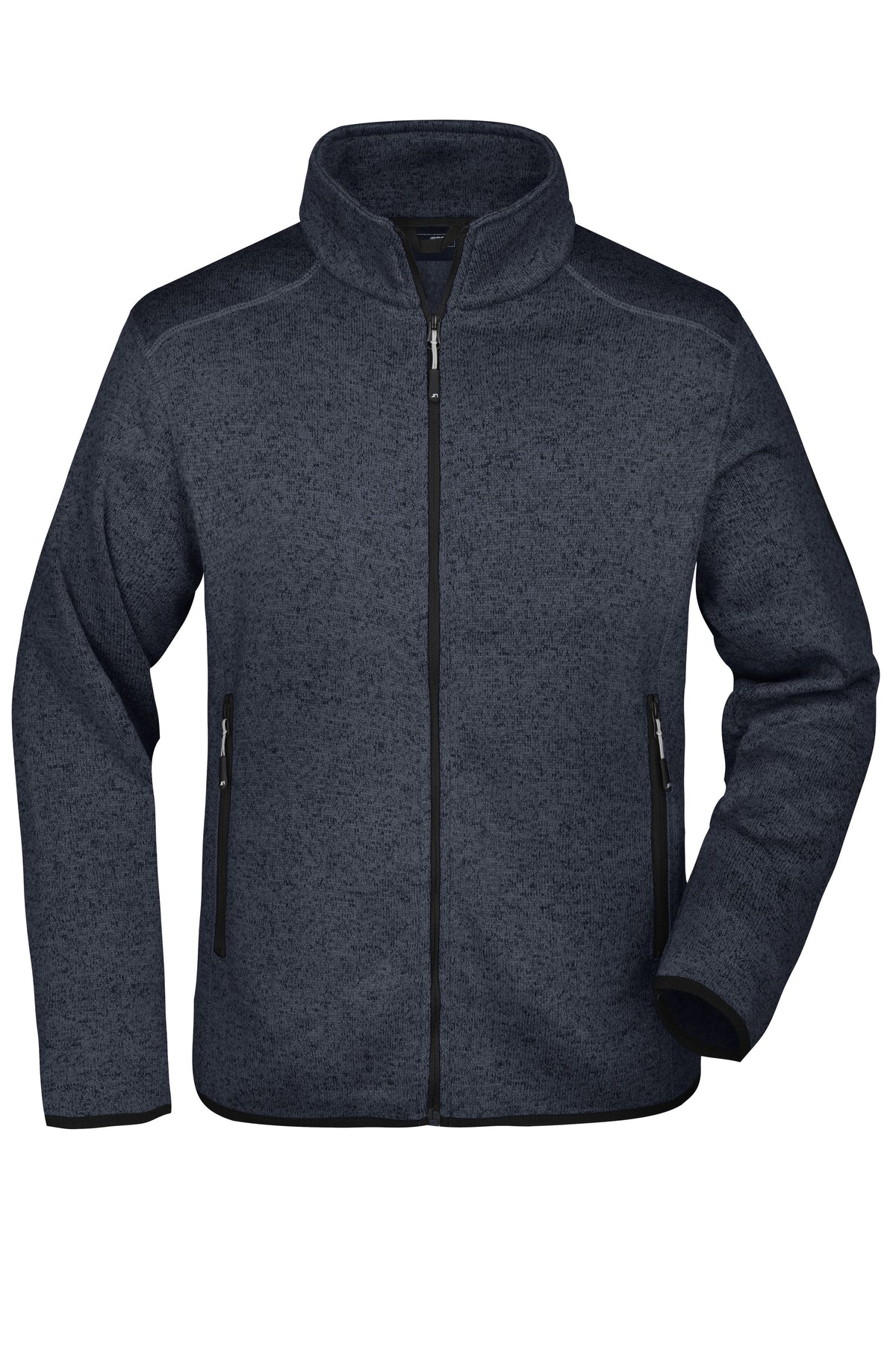Men´s Knitted Fleece Jacket - Dark Grey Melange/Silver