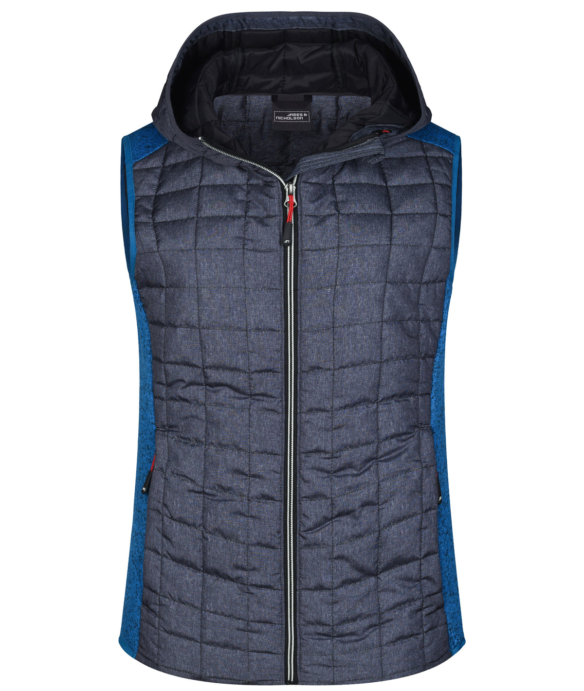 Ladies´ Knitted Hybrid Vest - Royal-melange/Anthracite-melan