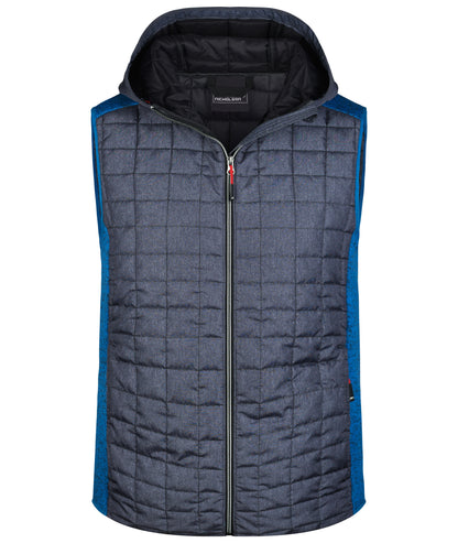 Men´s Knitted Hybrid Vest - Royal-melange/Anthracite-melan