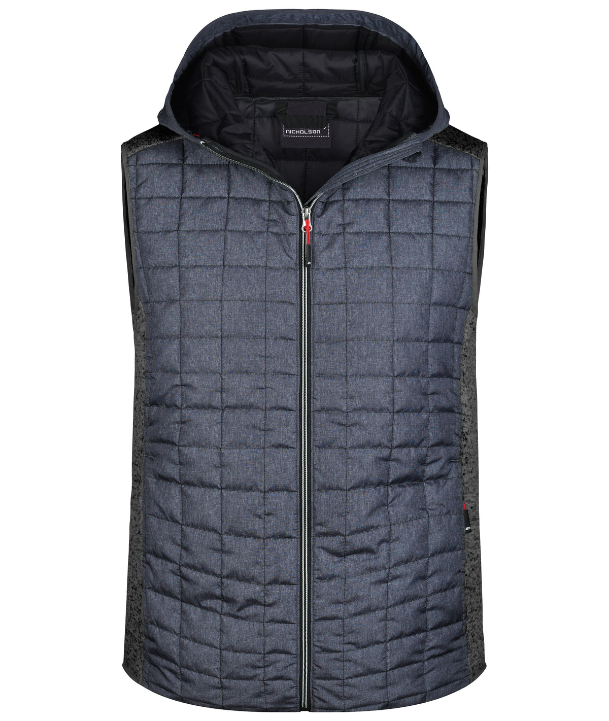 Men´s Knitted Hybrid Vest - Grey-melange/Anthracite-melang
