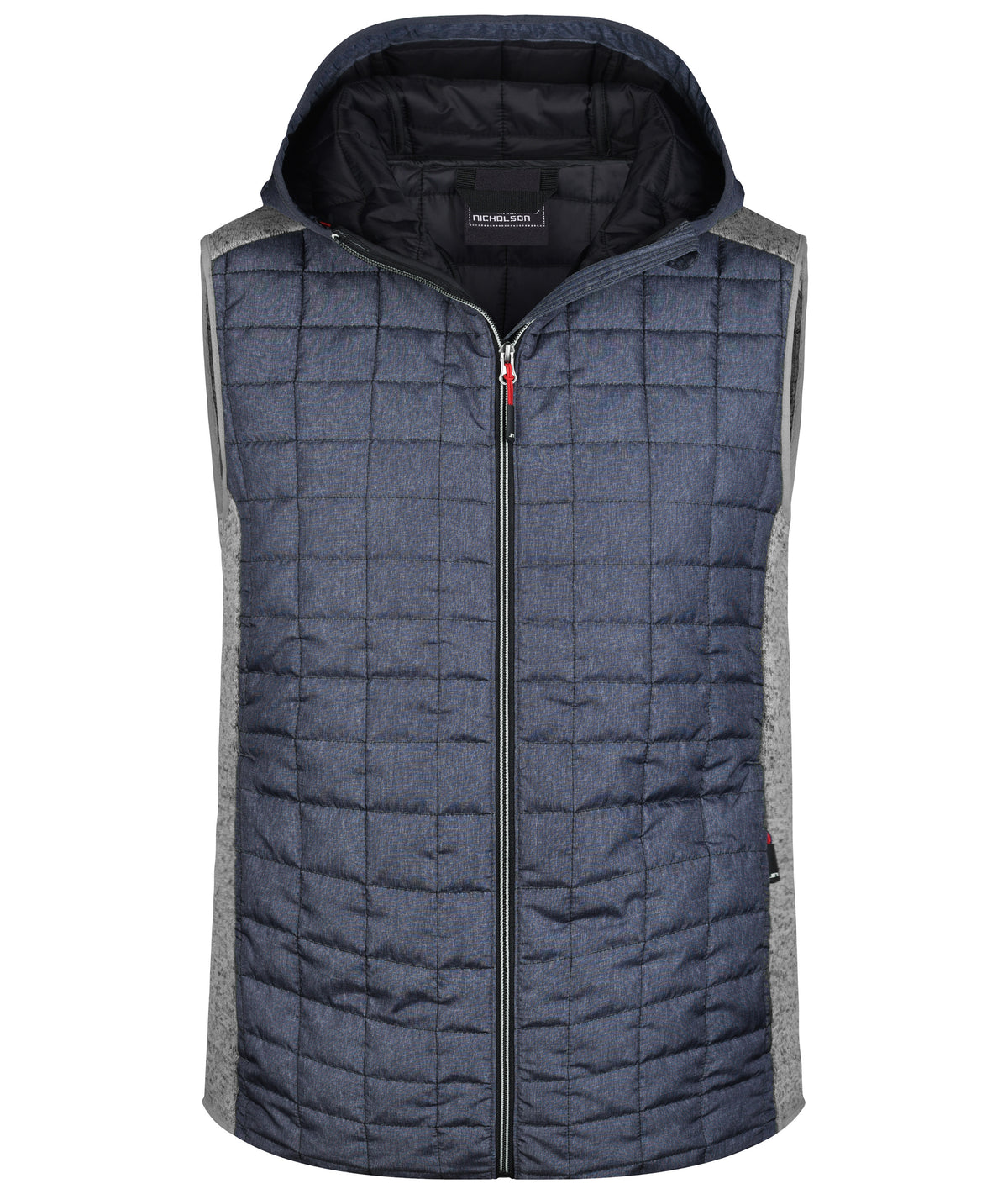 Men´s Knitted Hybrid Vest - Light-melange/Anthracite-melan