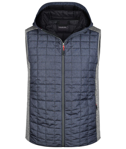 Men´s Knitted Hybrid Vest - Light-melange/Anthracite-melan