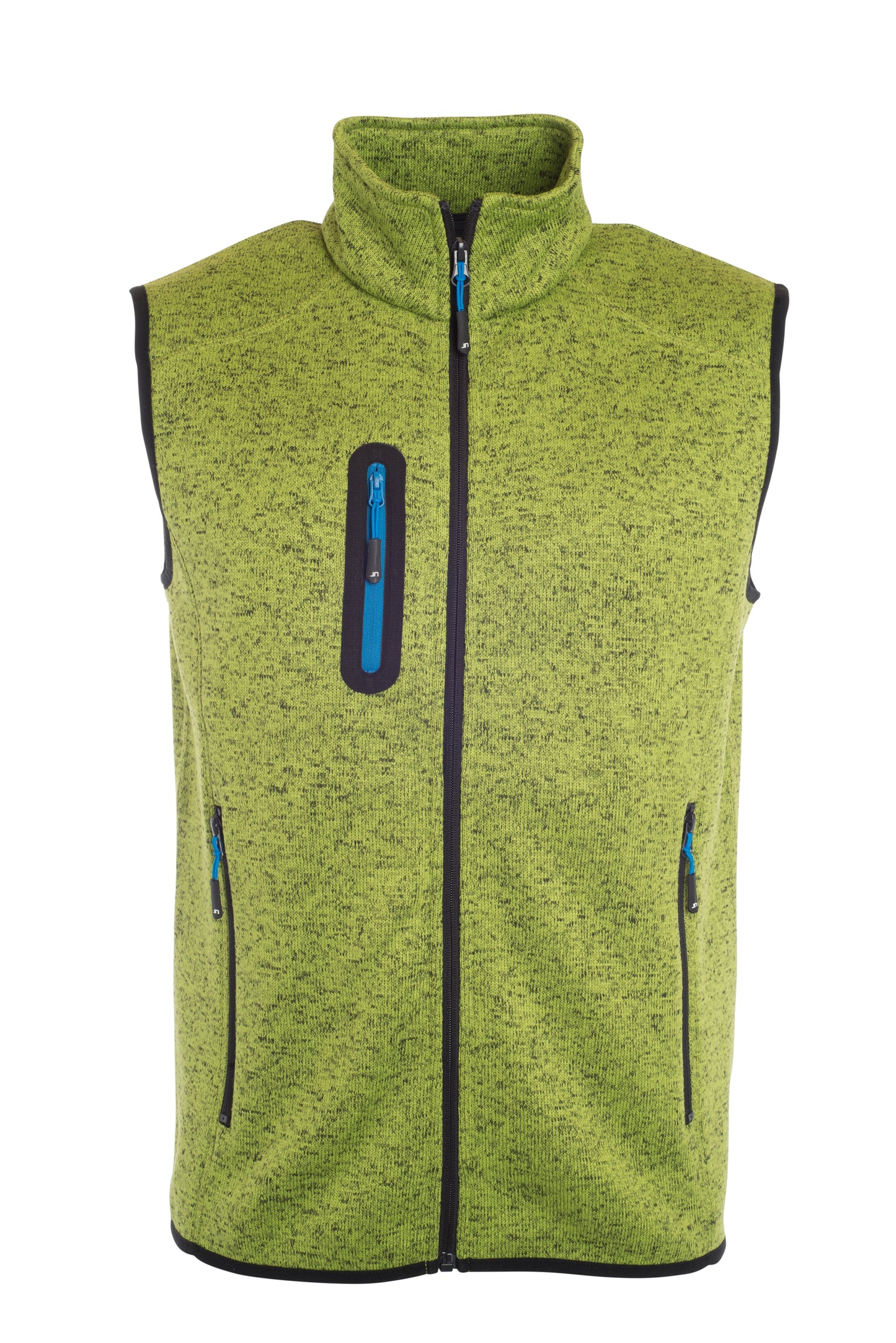 Men´s Knitted Fleece Vest - Kiwi-melange/Royal
