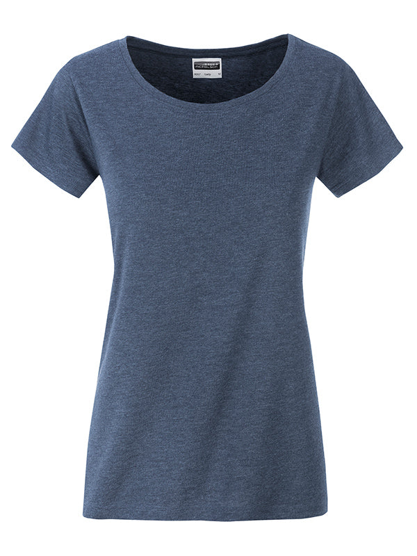 Ladies’ Basic-T - Light-Denim-Melange