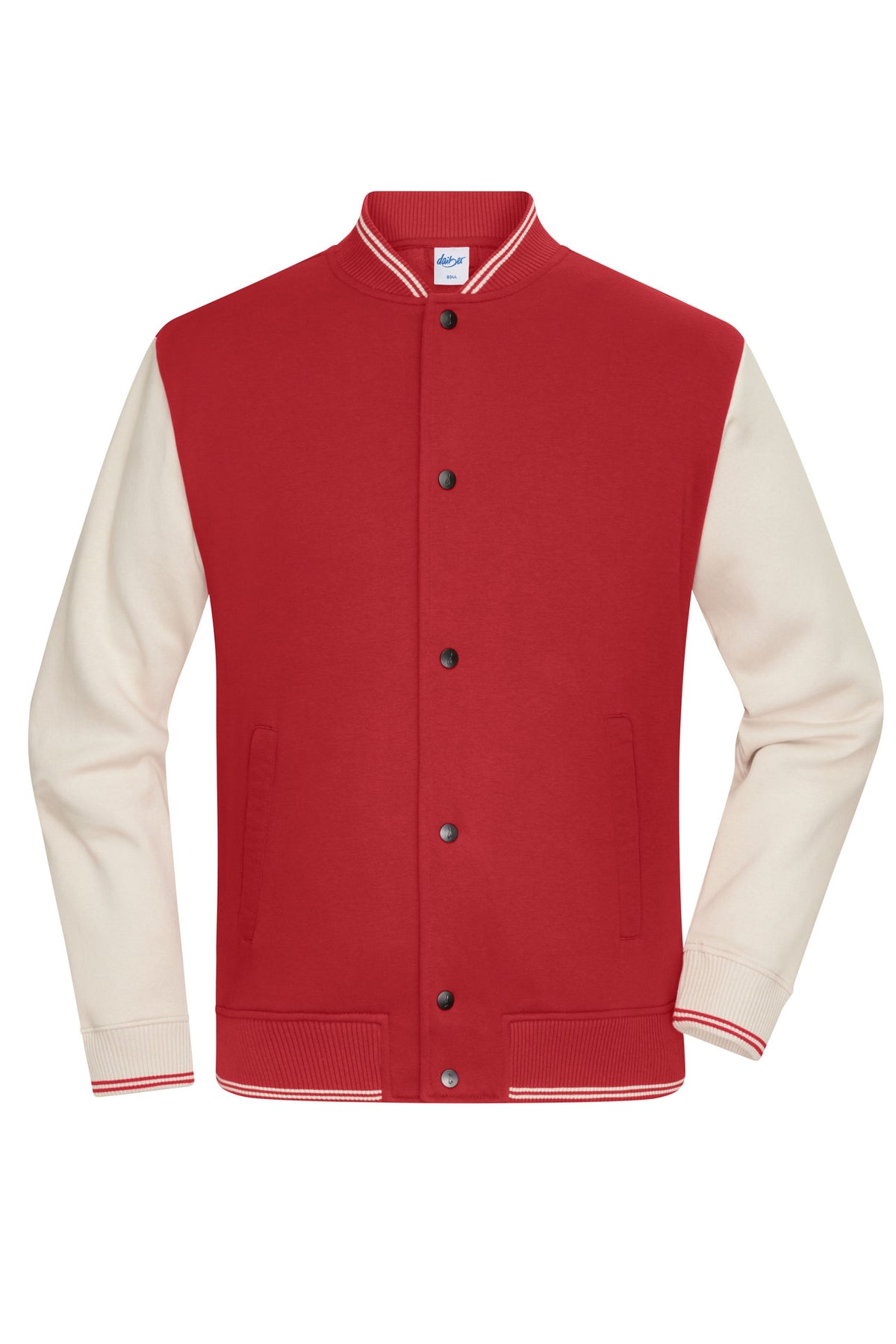 College-Jacket Unisex - Carmine Red/Sand Stone