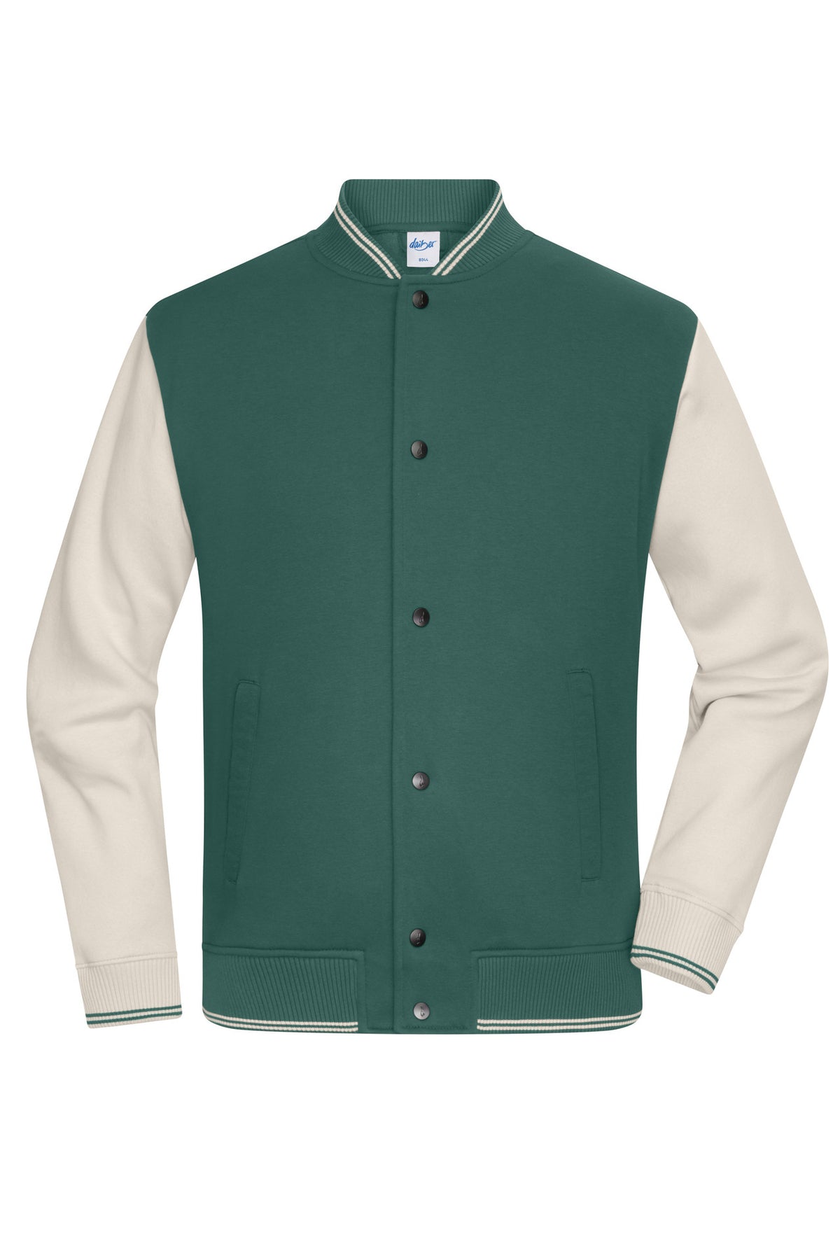 College-Jacket Unisex - Smokey Green/Sand Stone