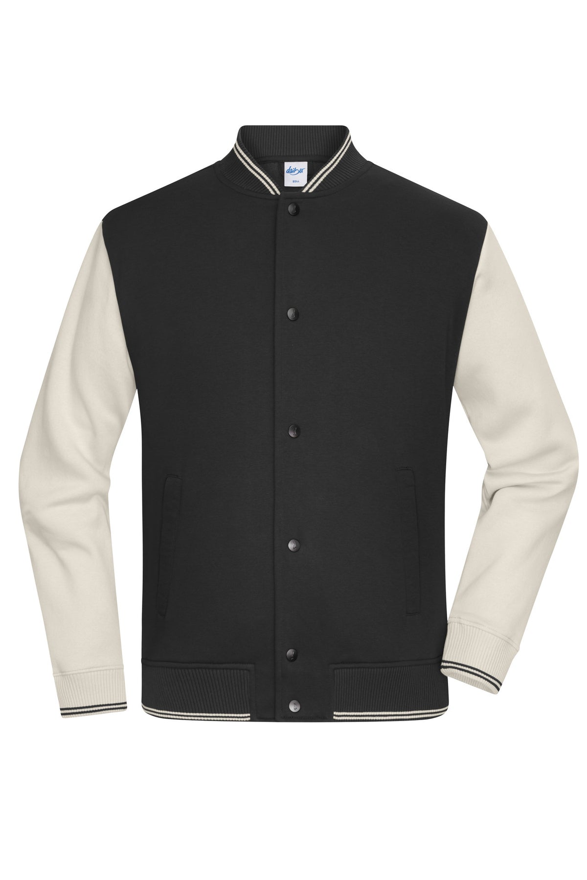 College-Jacket Unisex - Black/Sand Stone