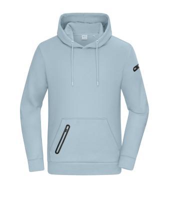 Mens Hoody Interlock - Milky Blue