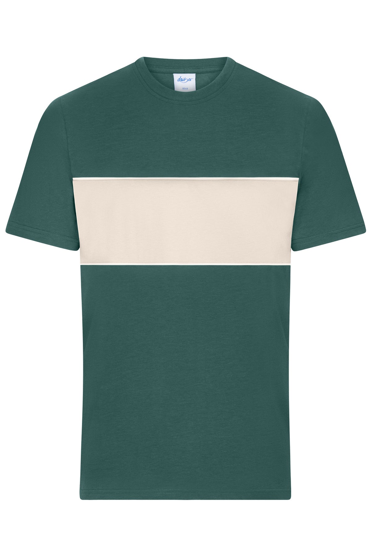 T-shirt Colour-Block Unisex - Smokey Green/Sand Stone