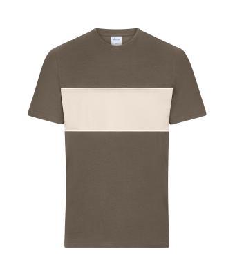 T-shirt Colour-Block Unisex - Muddy Brown/Sand Stone