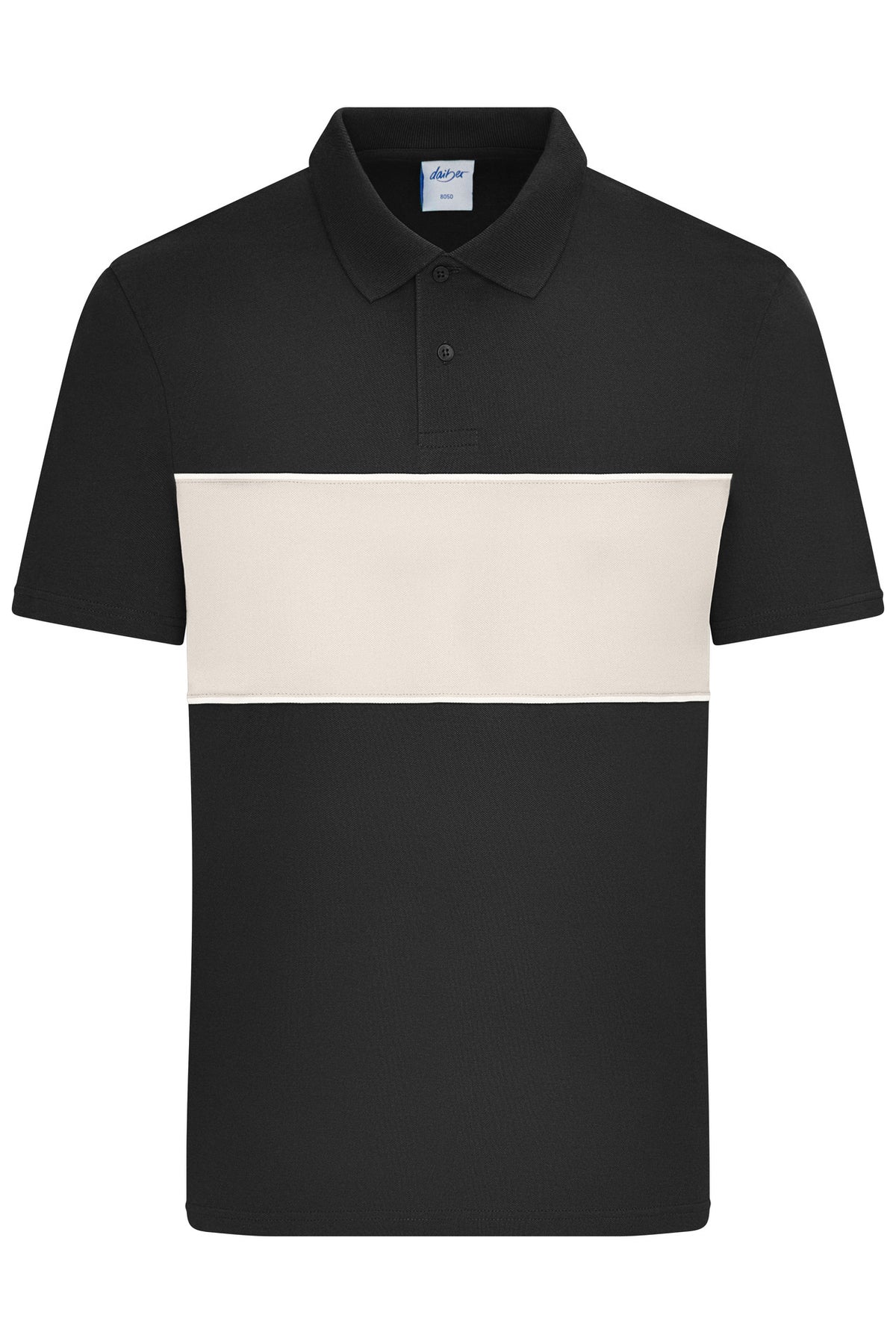 Polo Colour-Block Unisex - Black/Sand Stone