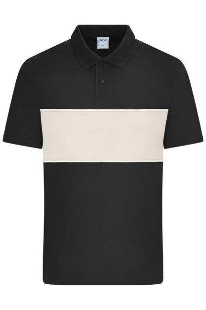 Polo Colour-Block Unisex - Black/Sand Stone