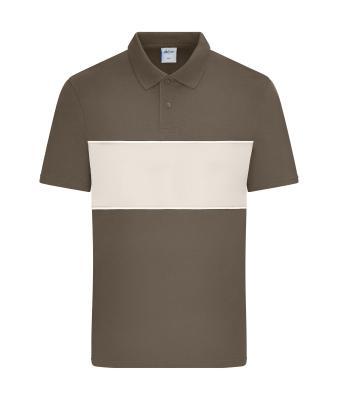 Polo Colour-Block Unisex - Muddy Brown/Sand Stone
