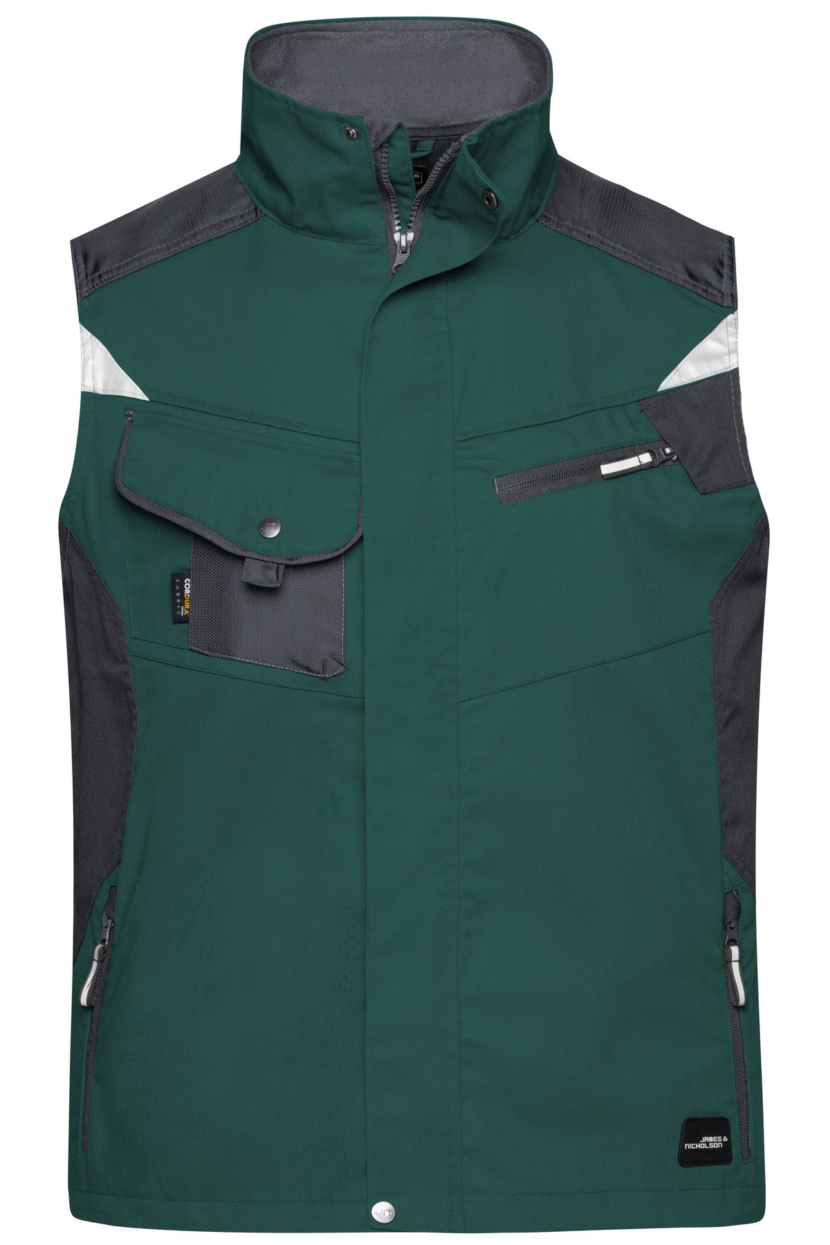 Workwear Vest - Dark Green/Black
