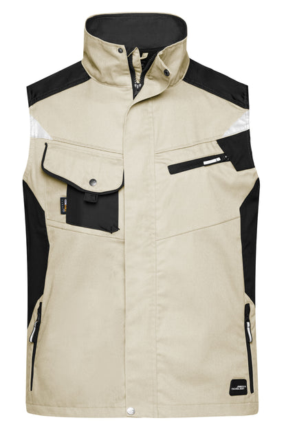 Workwear Vest - Stone/Black