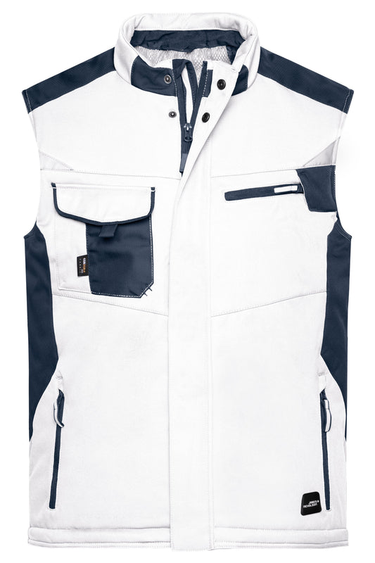 Craftsmen Softshell Vest - White/Carbon