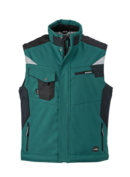 Craftsmen Softshell Vest - Dark Green/Black