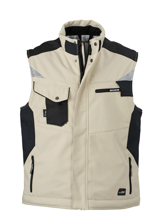Craftsmen Softshell Vest - Stone/Black
