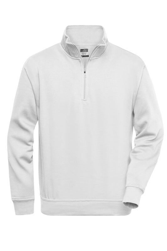 Workwear Half Zip Sweat - White