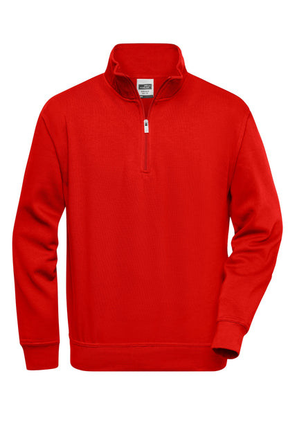 Workwear Half Zip Sweat - Red