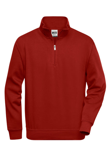 Workwear Half Zip Sweat - Wine