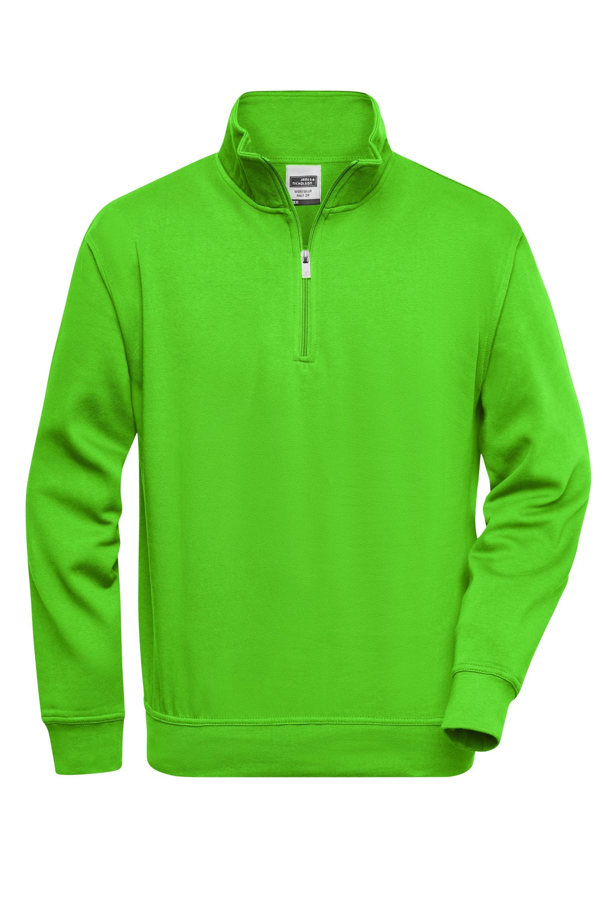 Workwear Half Zip Sweat - Lime-green