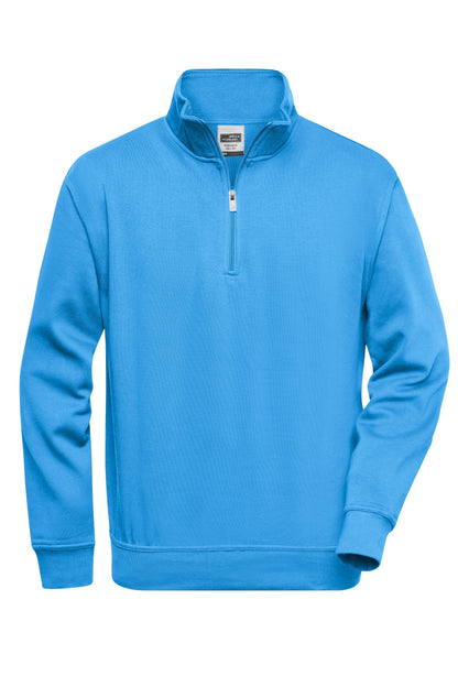 Workwear Half Zip Sweat - Aqua