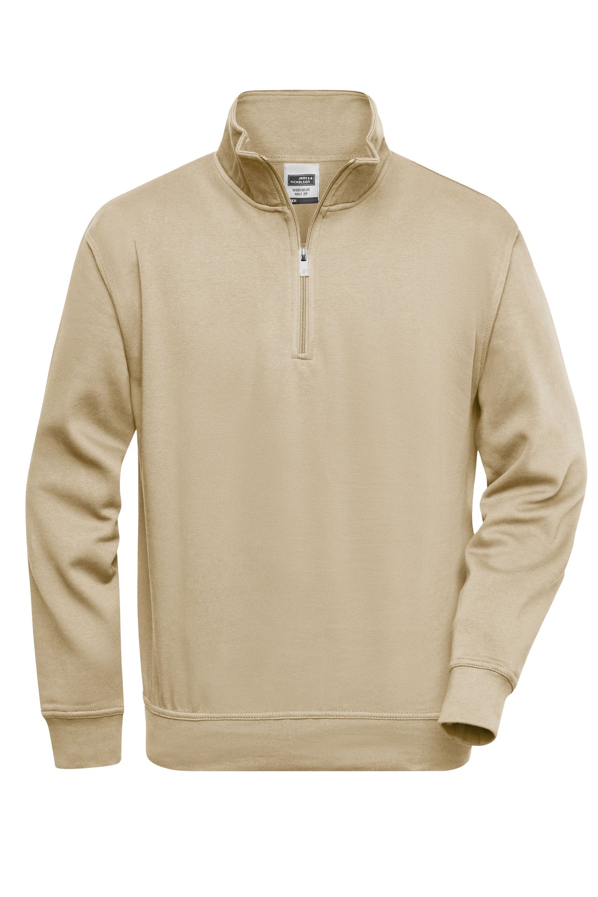 Workwear Half Zip Sweat - Stone