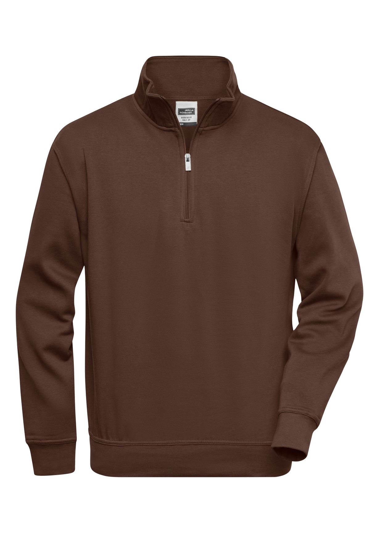 Workwear Half Zip Sweat - Brown