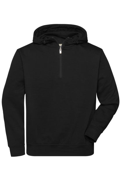 BIO Workwear-Half Zip Hoody - Black