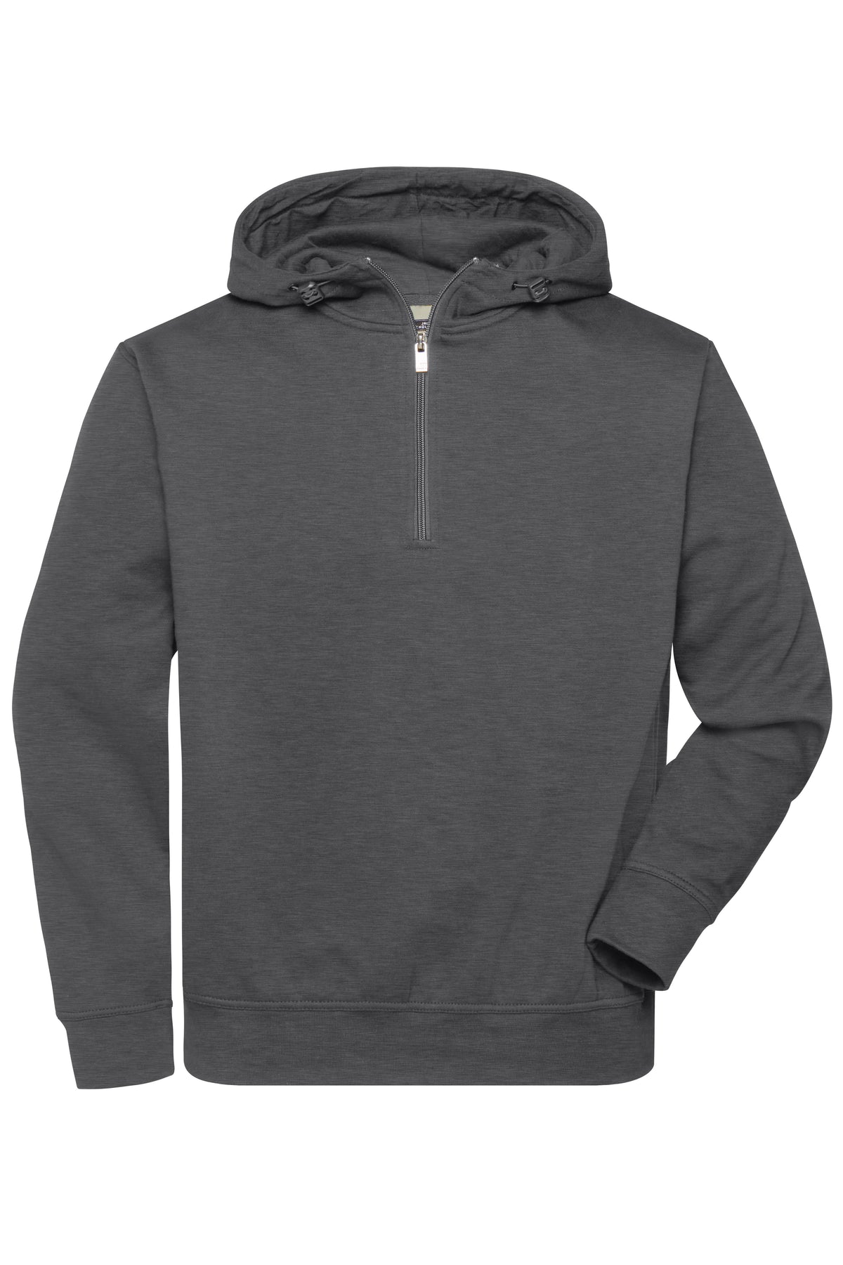 BIO Workwear-Half Zip Hoody - Dark-Melange