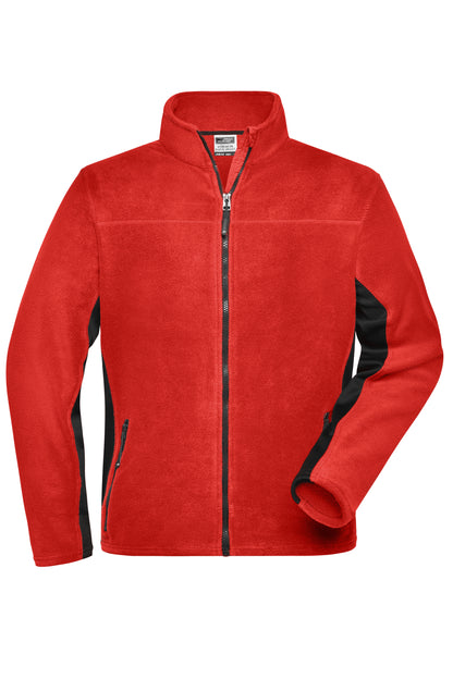 Men´s Workwear Fleece Jacket - Red/Black