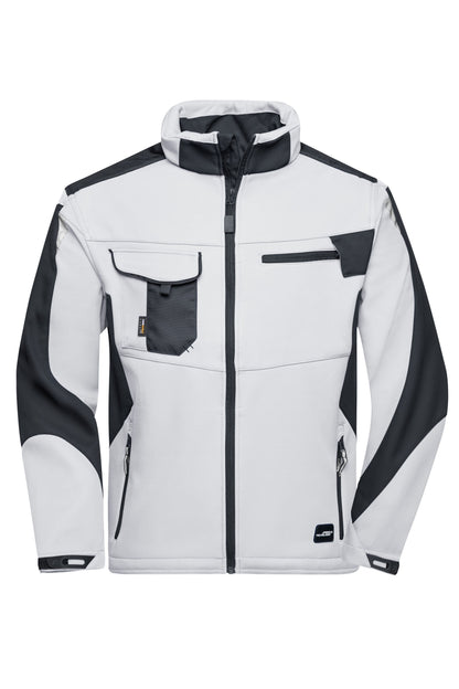 Workwear Softshell Jakke - White/Carbon