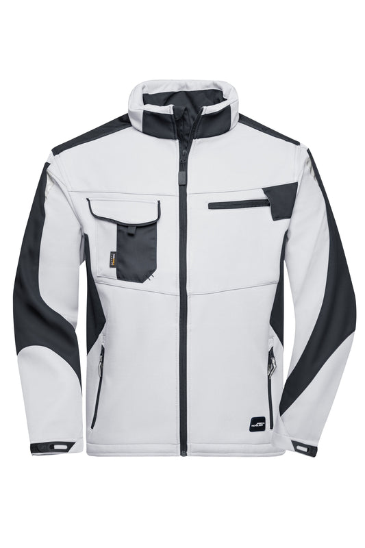 Workwear Softshell Jakke - White/Carbon