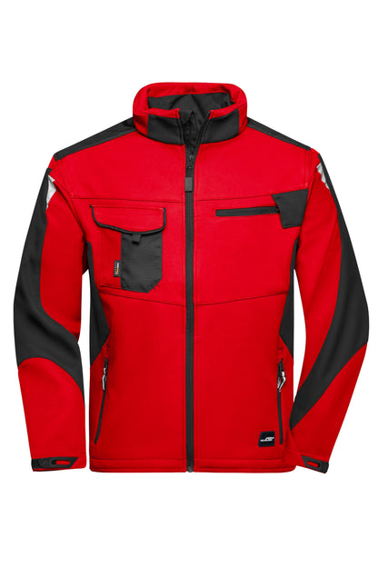 Workwear Softshell Jakke - Red/Black