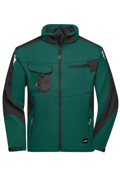 Workwear Softshell Jakke - Dark Green/Black