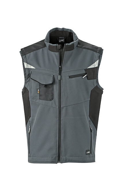 Workwear Softshell Vest - Carbon/Black