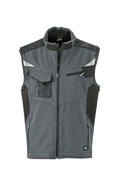 Workwear Softshell Vest - Carbon/Black