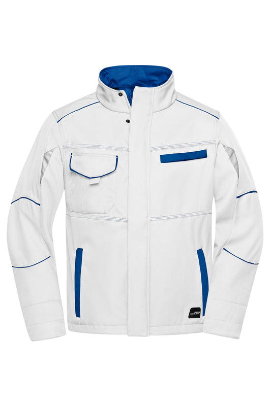 Workwear Softshell Jacket - L2 - White/Royal Blue