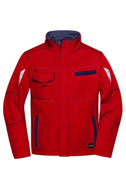 Workwear Softshell Jacket - L2 - Red/Navy