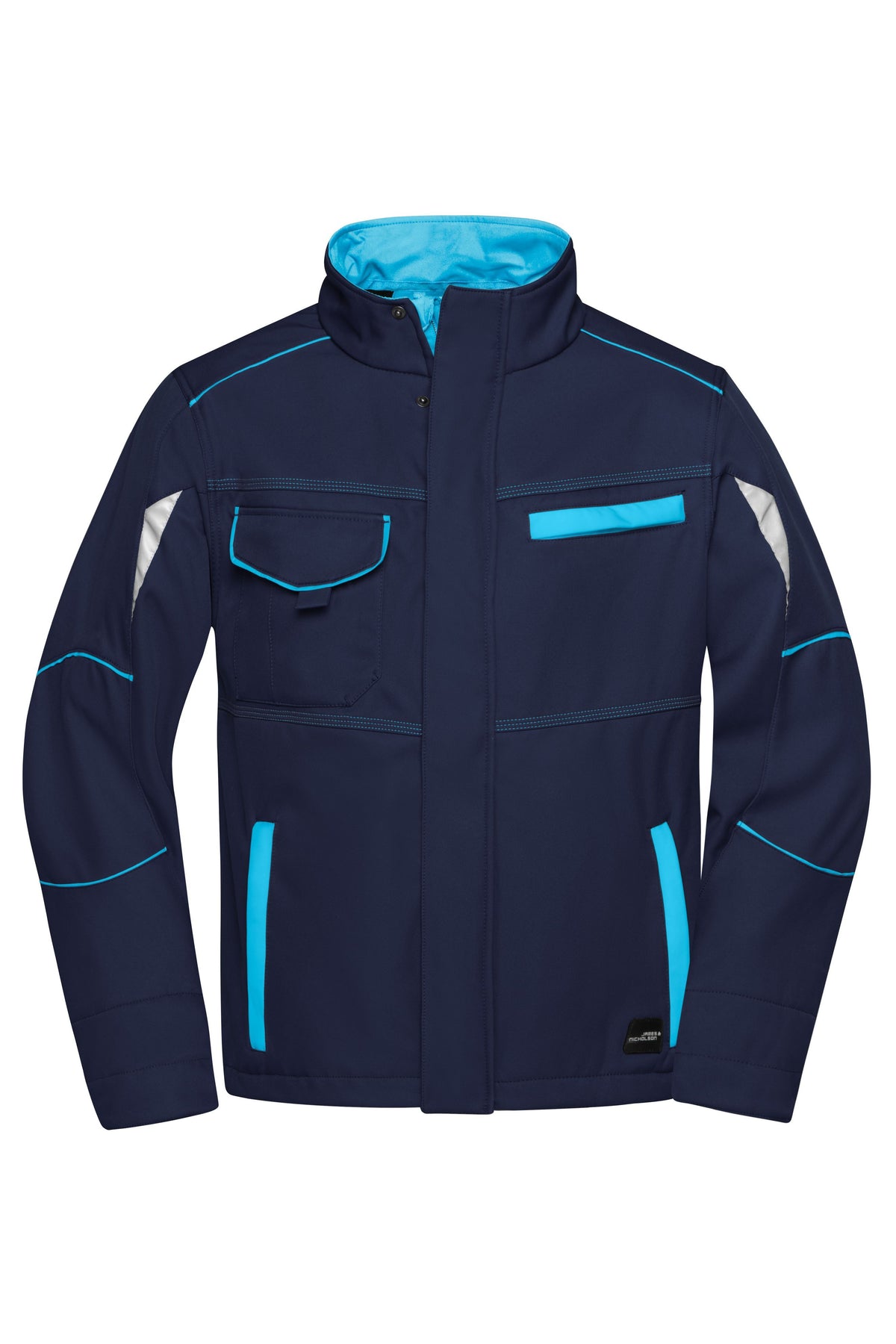 Workwear Softshell Jacket - L2 - Navy/Turquoise